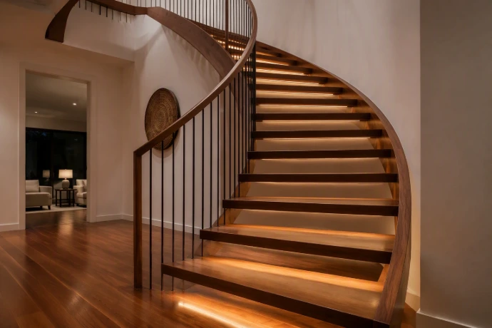 ENGINEERED HARDWOOD STAIRCASE